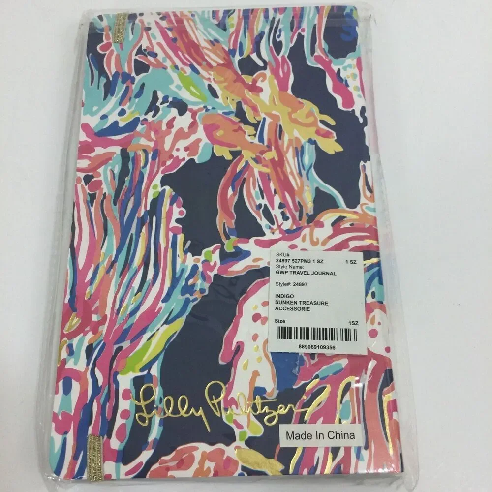 Lilly Pulitzer GWP Travel Journal Indigo Sunken Treasure Accessories